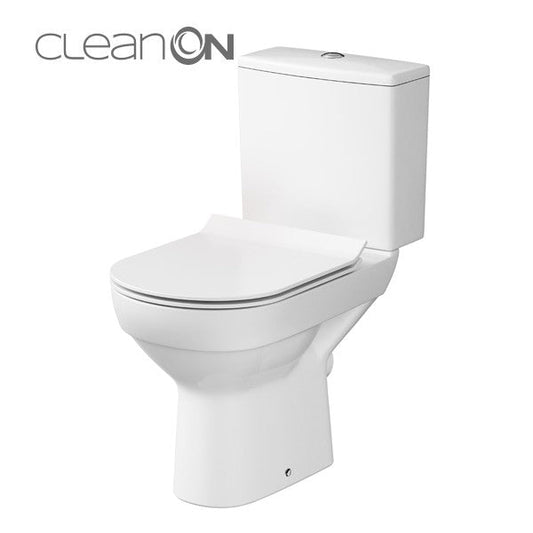 City Wc Compact New Cleanon With Duroplast, Antibacterial, Soft-Close And Easy-Off Toilet Seat