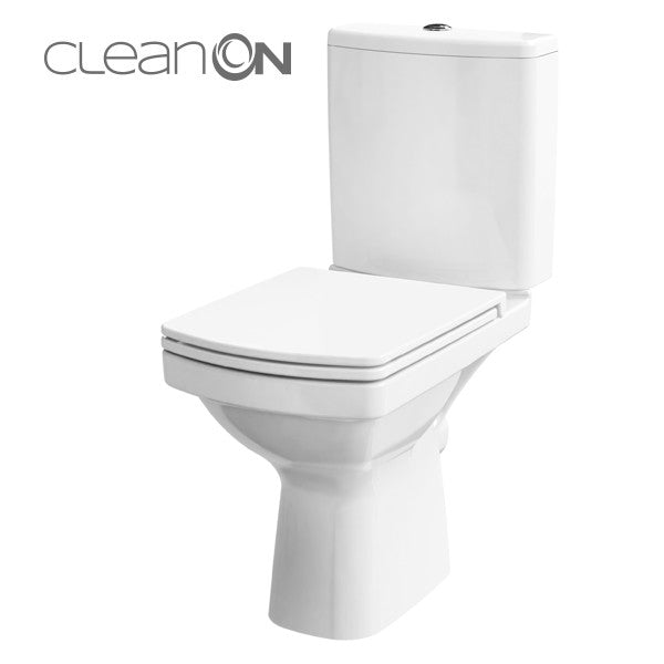 Easy Wc Compact New Cleanon With Duroplast, Antibacterial Soft-Close And Easy-Off Toilet Seal