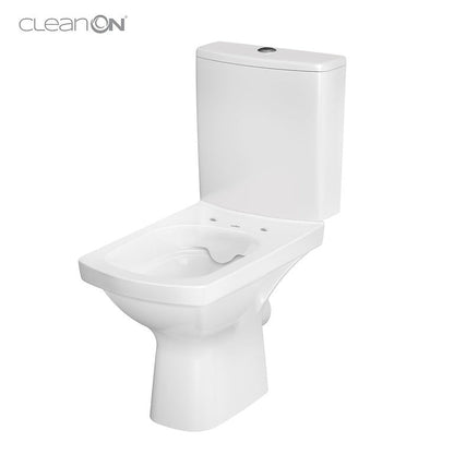 Easy Wc Compact New Cleanon With Duroplast, Antibacterial Soft-Close And Easy-Off Toilet Seal