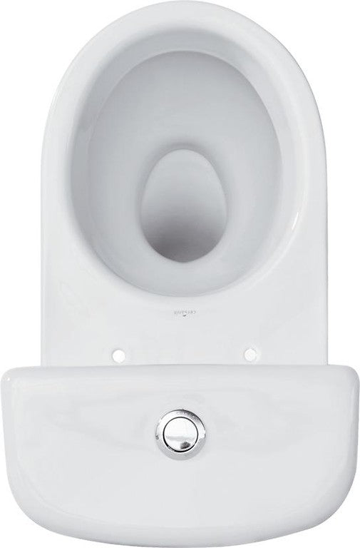 Merida Wc Compact Set With Polypropylene, Antibacterial Toilet Seat